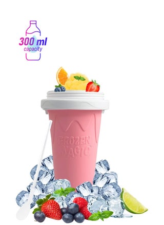 Slushy Maker Ice Cup Travel Portable Double Layer Silica Cup Pinch Hot Summer Cooler Smoothie Silicon into Children's Adult Pink 300ml - pzsku/ZF16CA63D74AC68C1D537Z/45/1747911037/dc953e43-26a2-43d6-900c-2dd7a236f01c