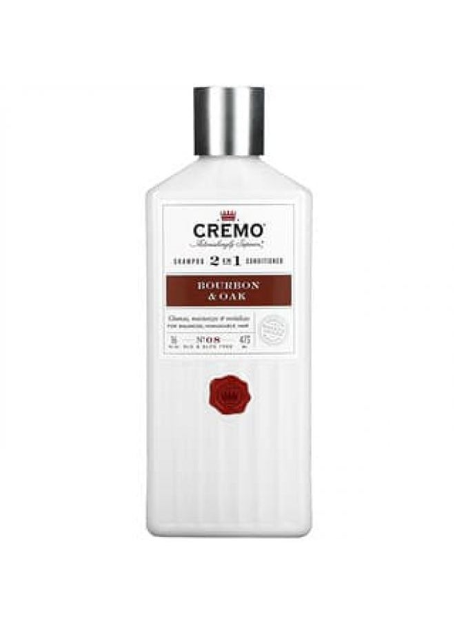 cremo Cremo, 2 In 1 Shampoo & Conditioner, No. 08, Bourbon & Oak, 16 fl oz (473 ml) 