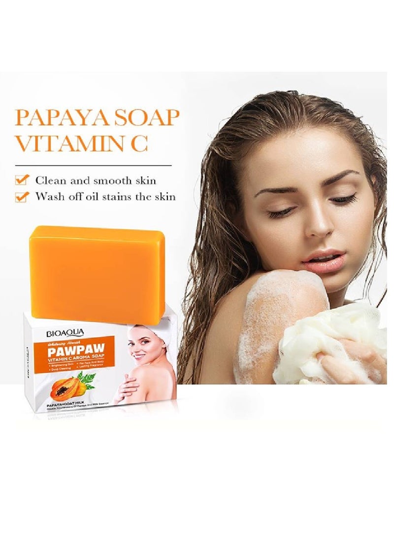 BIOAQUA Paw Paw Vitamin C Papaya Soap 100g - Image 2