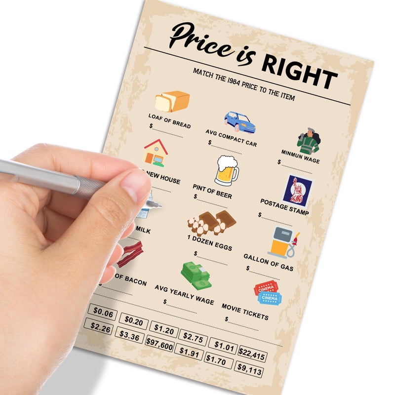QUPT 40Th Birthday Party Games  Price Is Right Games  Birthday Party Supplies For Adults  Fun 1984S Party Game Pack Of 30 Cards - Image 4