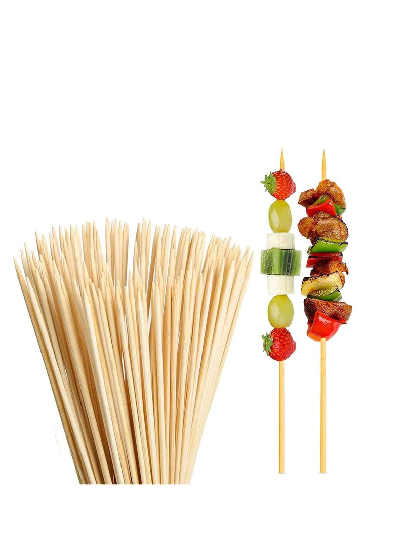 Natural Bamboo Skewers Wooden Skewers, Skewer Sticks ,kebab Sticks, Short Skewers,Wooden Kebab Skewers -Skewers for Fruit Kabobs,Appetizer, Chocolate Fountain, Cocktail More Food, (8-Inch(100pcs))  - Image 2