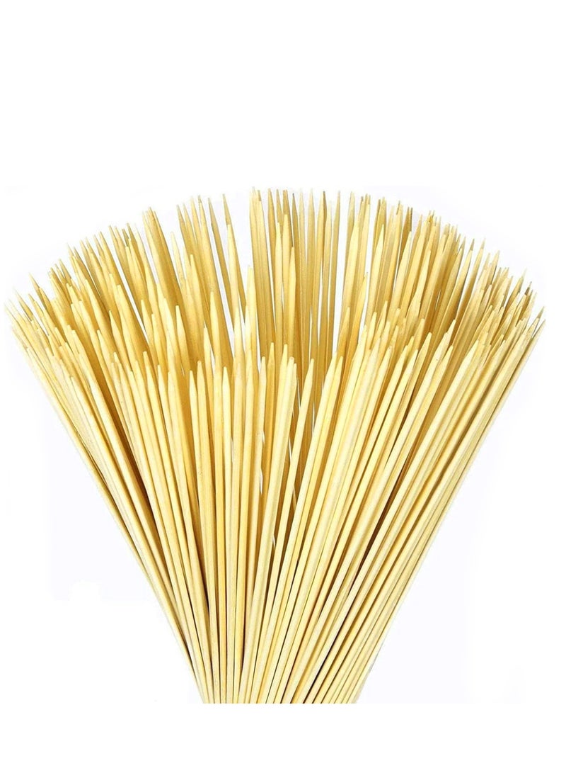 Natural Bamboo Skewers Wooden Skewers, Skewer Sticks ,kebab Sticks, Short Skewers,Wooden Kebab Skewers -Skewers for Fruit Kabobs,Appetizer, Chocolate Fountain, Cocktail More Food, (8-Inch(100pcs))  - Image 1