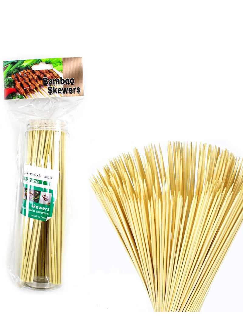 Natural Bamboo Skewers Wooden Skewers, Skewer Sticks ,kebab Sticks, Short Skewers,Wooden Kebab Skewers -Skewers for Fruit Kabobs,Appetizer, Chocolate Fountain, Cocktail More Food, (8-Inch(100pcs))  - Image 4