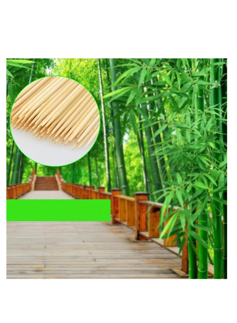 Natural Bamboo Skewers Wooden Skewers, Skewer Sticks ,kebab Sticks, Short Skewers,Wooden Kebab Skewers -Skewers for Fruit Kabobs,Appetizer, Chocolate Fountain, Cocktail More Food, (8-Inch(100pcs))  - Image 3