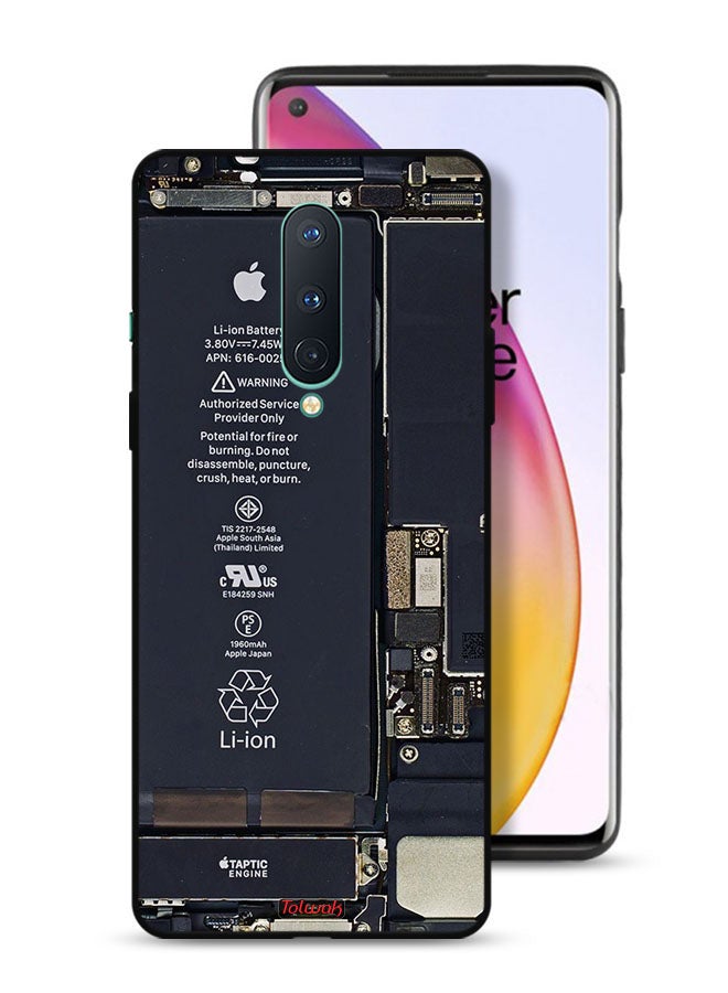Tolwak غطاء حماية للهاتف من نوع OnePlus 8 4G بنمط دائرة كهربائية - Image 1