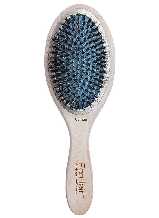 Olivia Garden Ecohair Paddle Bamboo Hair Brush Ehco Combo - Image 2