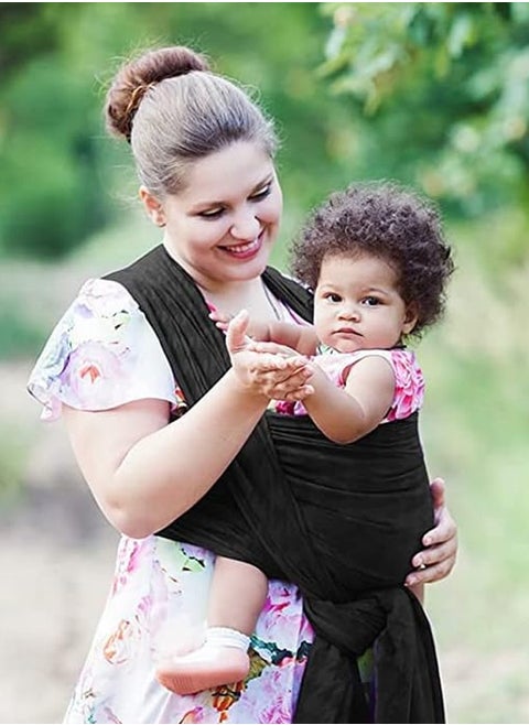 Baby carrier with adjustable hands-free elastic, easy to wear, suitable for newborns up to 35 pounds