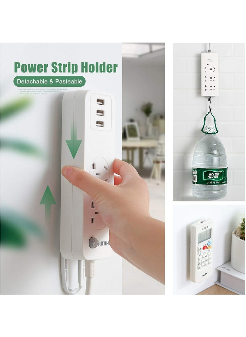 Oasisgalore 4Packs Power Strip Holder Fixator for Desk, Wall, WiFi Router, Paper Towel Box  - Image 2