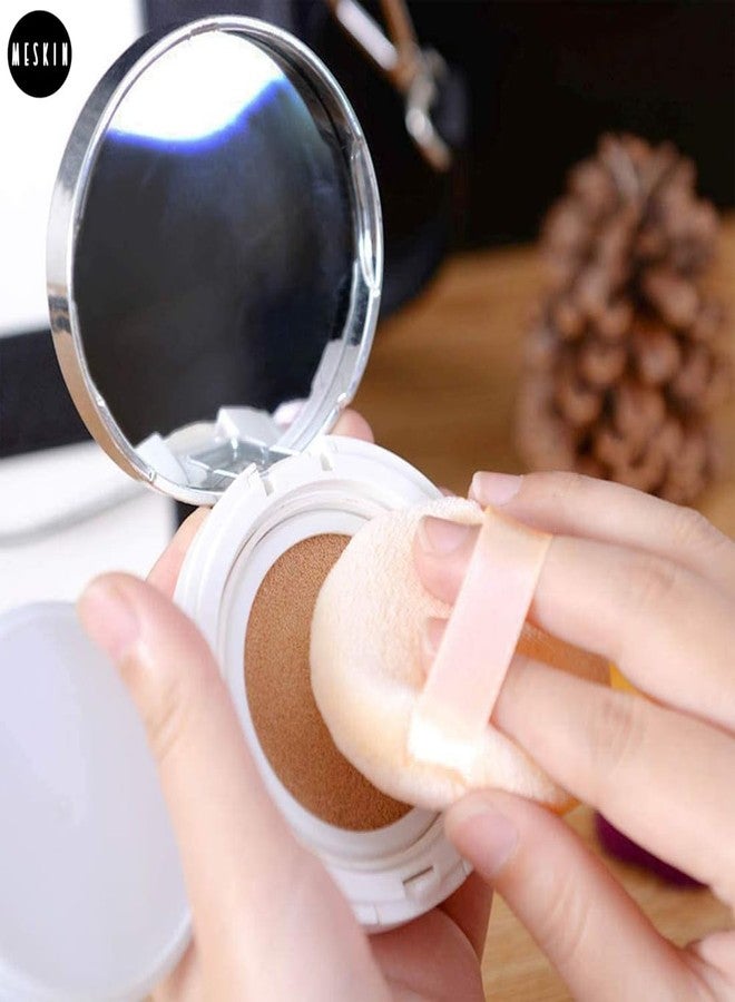 MeSkin Beauty Makeup Powder Puff, Foundation Puff, Sponge for Smooth Coverage | Ultra Soft | Travel-Friendly | Beauty Blender | Round Shape Reusable Cosmetic Powder Puff Wet & Dry Tool - Pack of 3 - Image 4