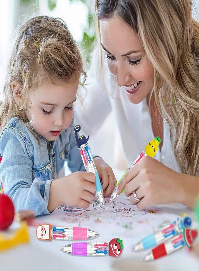 BAISDY 24Pcs Fun Pens Multicolor Pen in One, 4-in-1 Cute Pens Bulk Kawaii Pen Mini Ballpoint Pen - Image 4