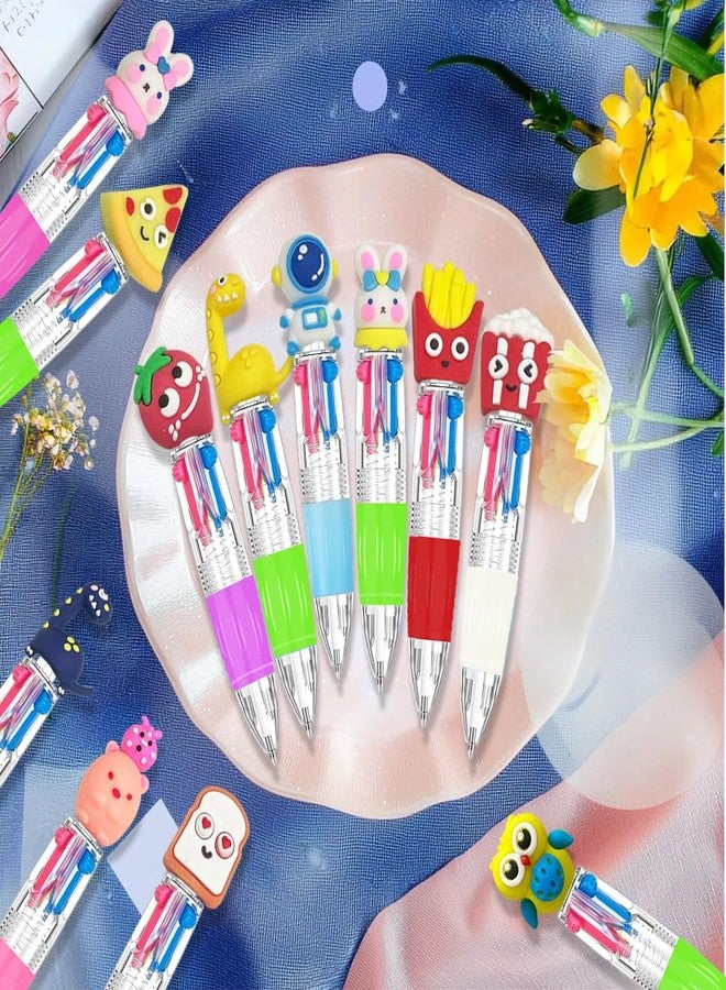 BAISDY 24Pcs Fun Pens Multicolor Pen in One, 4-in-1 Cute Pens Bulk Kawaii Pen Mini Ballpoint Pen - Image 5
