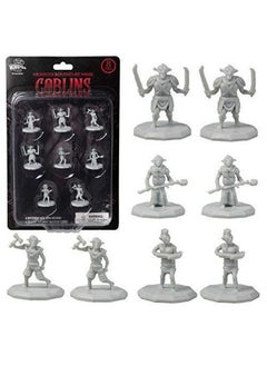 Monster Protectors 8 Unpainted Fantasy Goblin Mini Figures All Unique Designs 1" Hexsized Compatible With Dnd Dungeons And Dragons & Pathfinder And All Rpg Tabletop Games  - Image 2