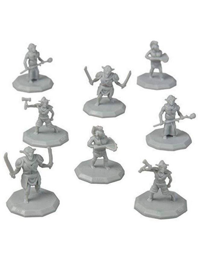 Monster Protectors - 8 Unpainted Fantasy Goblin Mini Figures All Unique Designs 1" Hexsized Compatible With Dnd Dungeons And Dragons & Pathfinder And All Rpg Tabletop Games - Image 1