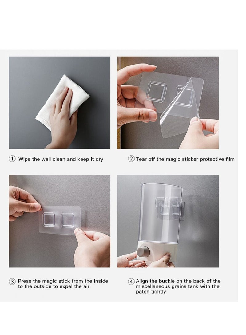 DARIYAH 1.5L Wall Mounted Press Cereal Dispenser Kitchen Bulk Container Sealed Food Rice Grain Storage Box For Containers XQ-022 - Image 5