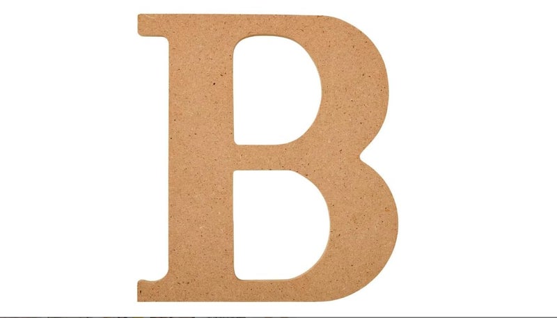AVENZA MDF Wooden Alphabets Letters Cutouts Big Size for Wall Decoration Decor Walls Hanging Large for Birthday Family Wedding Anniversary Art Craft Letter 9 inch (B) - Image 1