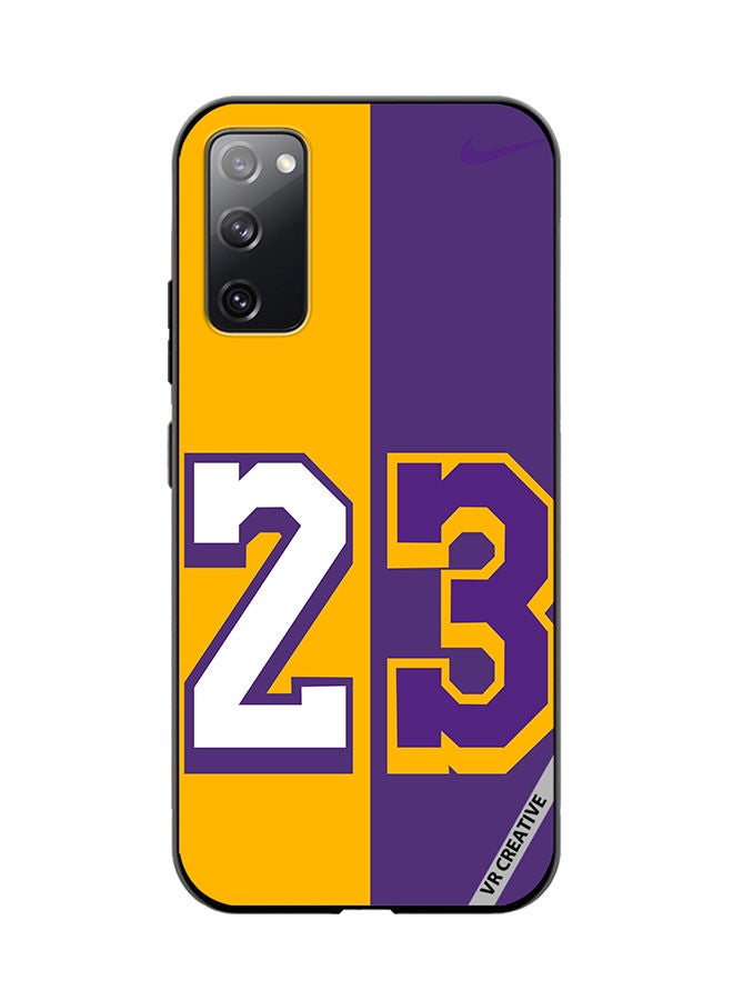 VR CREATIVE Protective Case Cover For Samsung Galaxy S20 FE 5G Purple Yellow Design Multicolour - Image 1