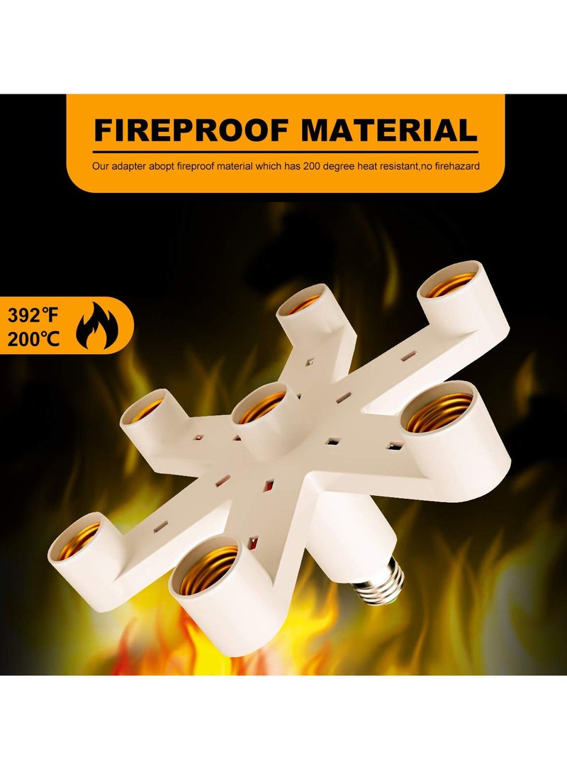 , E27 Light 7 in 1 Bulb Holder, Lamp Splitter Socket Adapter, Multi Lamp Base Converter, Standard LED Bulbs Holder - Image 3