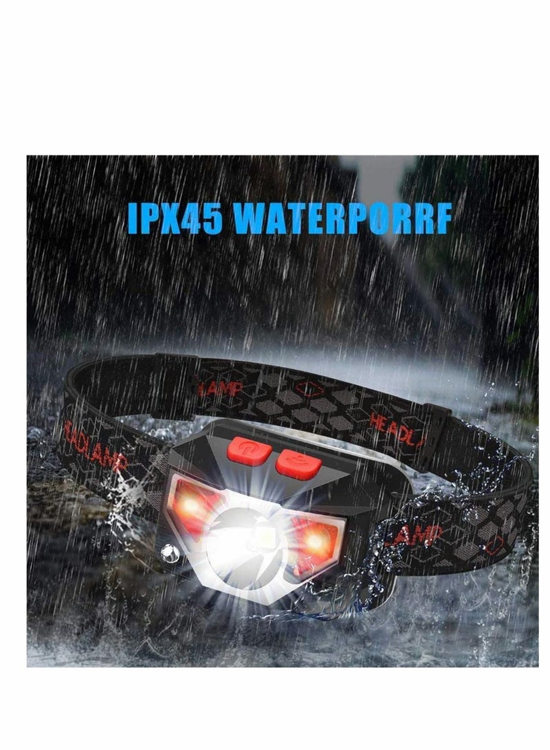 Excefore 2 Pack LED Head Torch USB Rechargeable Headlamp Headlight Ultra Bright LED Headtorch Head Lamp with IPX45 Waterproof for Running Camping Hiking Climbing - Image 4