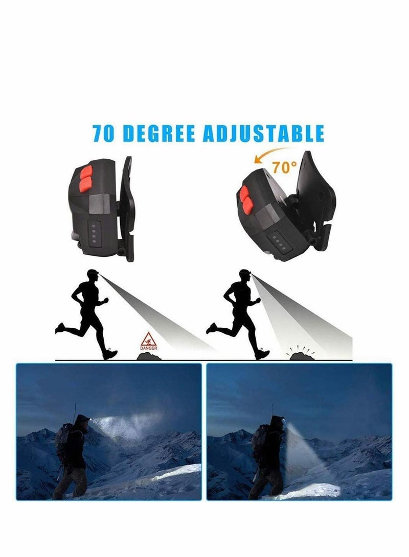 Excefore 2 Pack LED Head Torch USB Rechargeable Headlamp Headlight Ultra Bright LED Headtorch Head Lamp with IPX45 Waterproof for Running Camping Hiking Climbing - Image 2