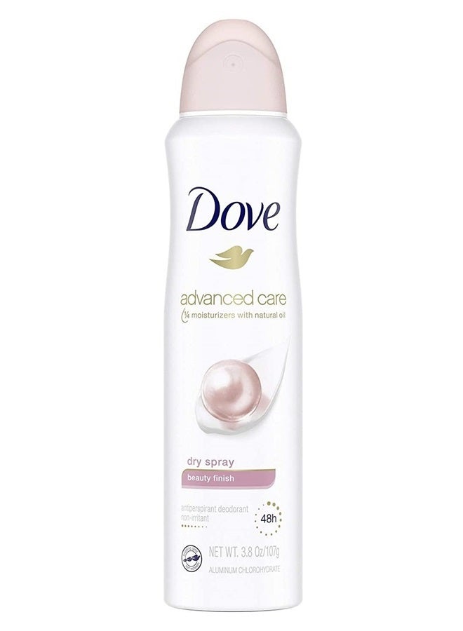 Dove Antiperspirant 3.8oz Dry Spray Beauty Finish (2 Pack) - Image 1