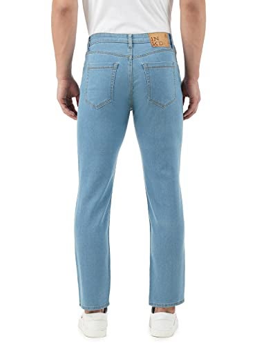 INKD Men's Contrast Stitch Stretchable Regular Fit Jeans - Image 2