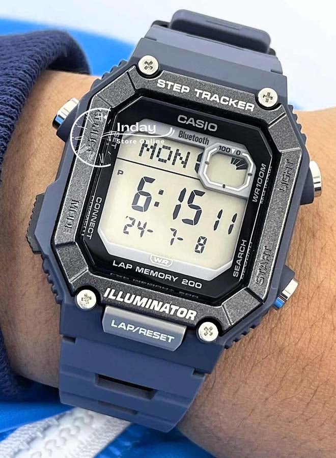 CASIO Men's Digital Rectangle Shape Resin Wrist Watch - WS-B1000-2AVDF - 41.3 Mm - Image 2