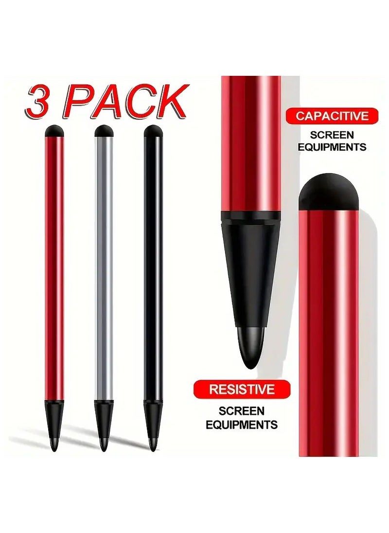 Generic - [3 Packs] 2 In 1 Phone Touch Screen Stylus Pen, Dual-Functions Stylus Pen For IPhone 14 13 12 11 Pro Max X, Samsung S23 S22 5G Plus, For Tablets, For IPad Air Pro Mini Tab GPS PDA - Image 1