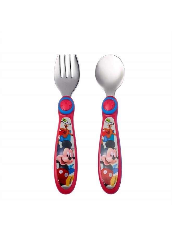 the FIRST years Disney Baby Mickey Mouse Stainless Steel Flatware for Kids