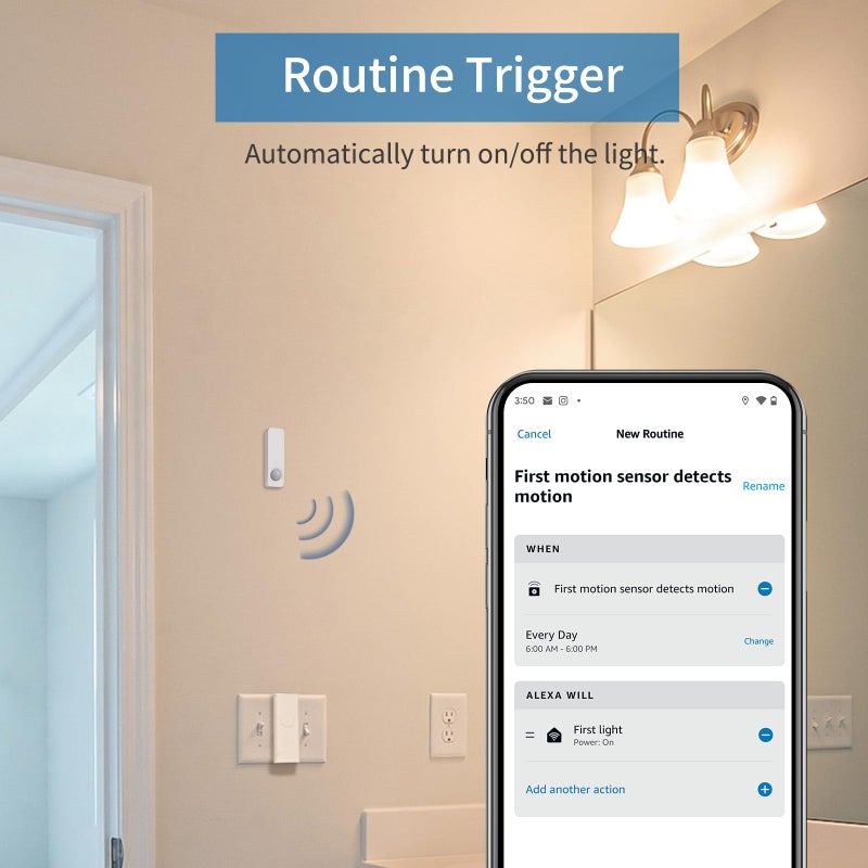 THIRDREALITY Zigbee Motion Sensor 2 Pack, Zigbee Hub Required, Pet Friendly, Work with Home Assistant,SmartThings, Aeotec,Homey, Hubitat or Echo Devices with Built-in Zigbee hub - Image 2