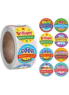 Wownect Rewards Encouragement Stationary Stickers Round [1inch][500 Pcs Labels] Labels For Envelope Seals Packing Seals cards Gift Boxes Shopping Bags Bouquets Cardboard Decoration  - Image 1