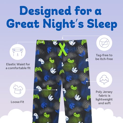 US Angels Boys Pajamas 3 Piece Set, big boys pj set, pajama pants for boys, pijama shorts, Size 8, Size 10-12, Size 14-16 - Image 4