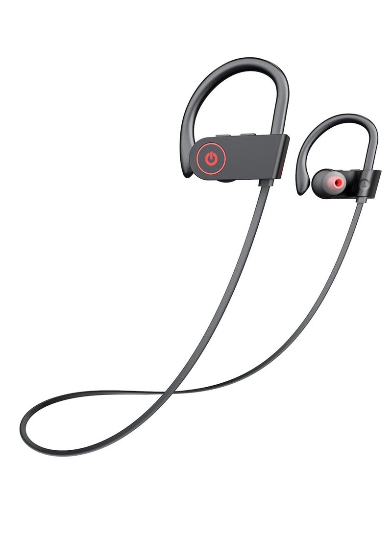 Excefore Neckband Bluetooth Headphones, 16 Hours Playtime Bluetooth Earbuds, Running Headphones with Clear Calls, Stereo Sound, In-Ear Earphones, IPX7 Waterproof Wireless Earbuds for Workout (Black)  - Image 1