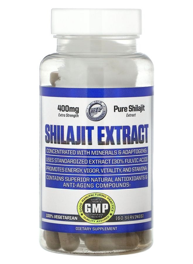 hi tech pharmaceuticals Shilajit Extract 400 mg 60 Veggie Capsules 