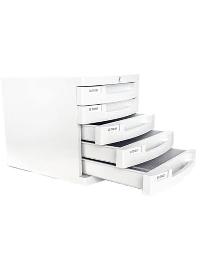 Maxi Plastic Storage 5 Drawer With Lock Office File Cabinets Filing Cabinets For Home Office Storage Drawers Flat File Cabinet Lockable With 5 Drawers Hold - Image 4