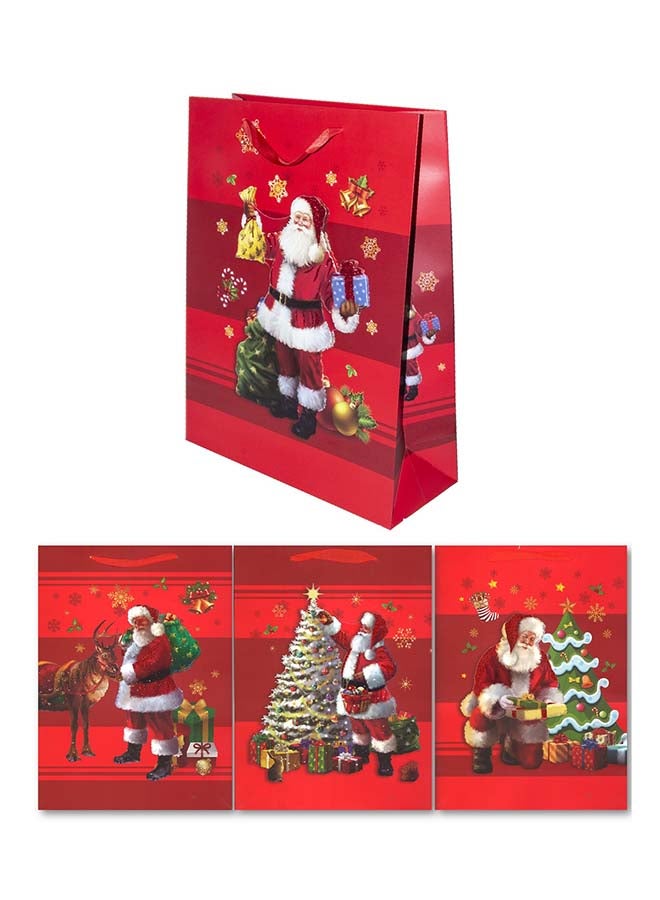 4-Piece Large Gift Bag For Christmas 30X40X12Cm Size Assorted Designs - Image 1