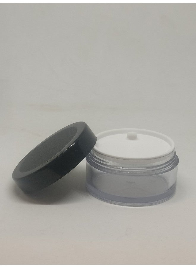 Tattvalogy Empty Clear Plastic Acrylic Bottle | Refillable Travel Size Cosmetic Container Small Leak Proof Jar with Black Cap for Shampoo, Lipbalms, Lipscrubs, cream | Set of 15 pcs - 20-25 GM Each - Image 2