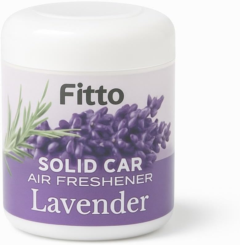 Fitto Solid Car Air Freshener Lavender Scent, Long Lasting Gel Odor Eliminator for Car Interior and Dashboard, 200gms - Image 1