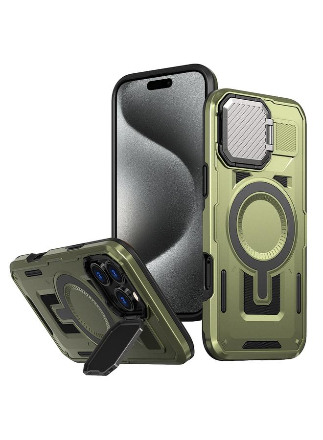 erorex Case For iPhone 15 Pro Max Shield Frame Holder MagSafe Phone Case - Image 1