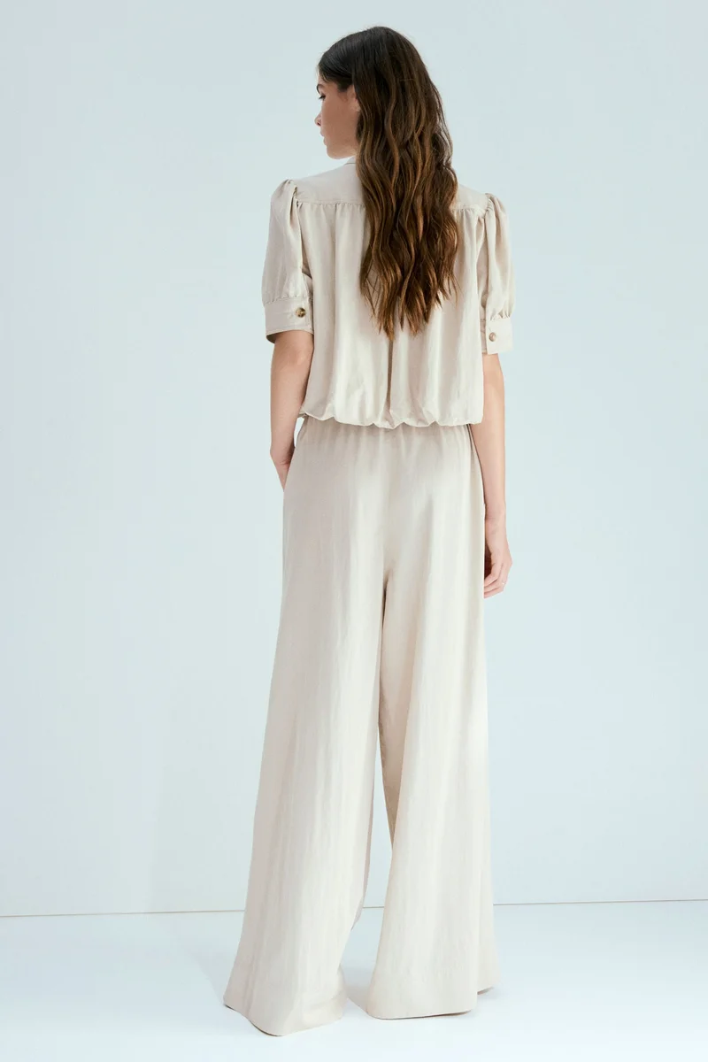 اتش اند ام بنطلون سهل الارتداء من التويل