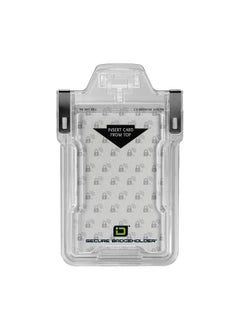 Identity Stronghold Secure Rfid Badge Holder For 1 Card Heavy Duty Hard Plastic Id Badge Holder Usa Molded And Assembled Fips 201 Approved Rfid Blocking Security Clear