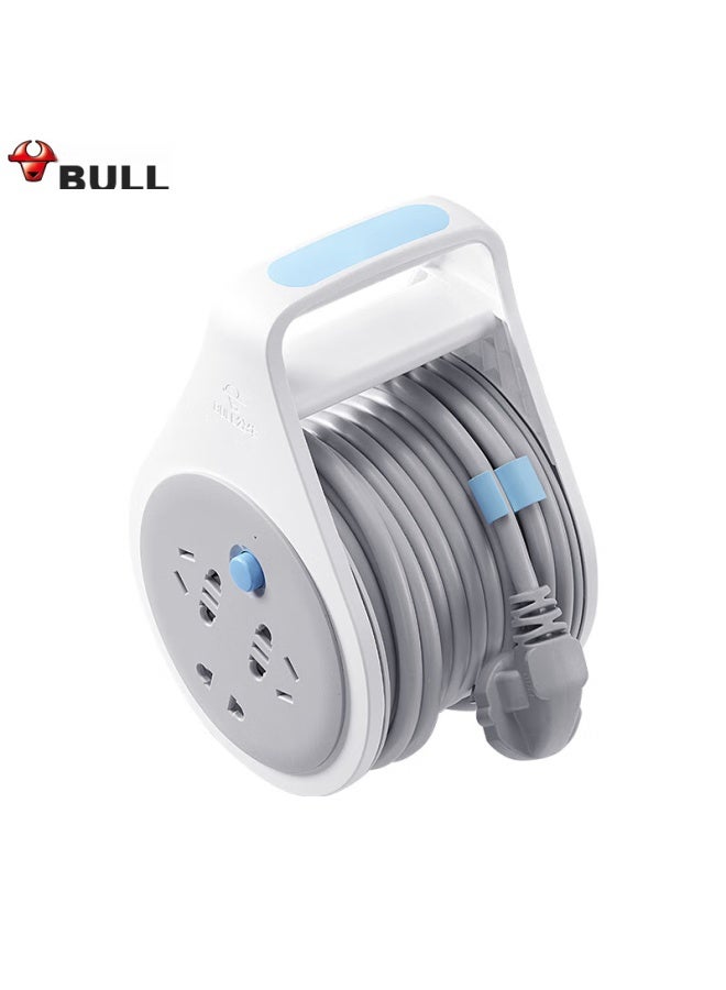 Bull Overheat Protection Engineering Reel/cable Reel Socket/power Strip, Power Socket 250v 10a, Portable, Single-phase 3-outlet Strip, Total Length 5m - Image 3