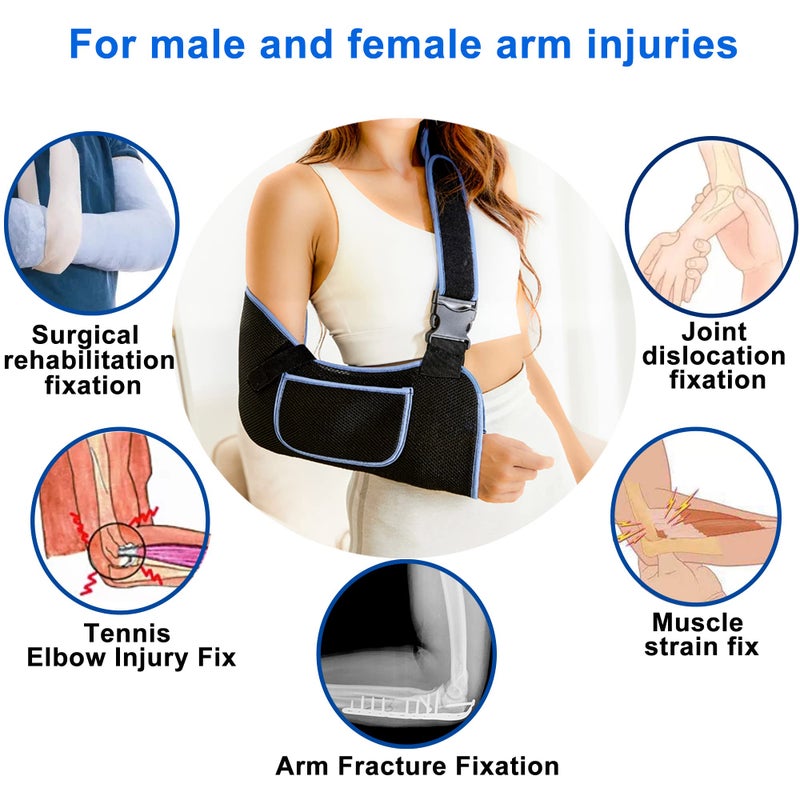 VISKONDA Arm Sling Shoulder Immobilizer-Rotator Cuff Support Brace-Comfortable Medical Sling for Shoulder Injury,Left and Right Arm,Men and Women,for Broken,Dislocated,Fracture,Strain(Large) - Image 3
