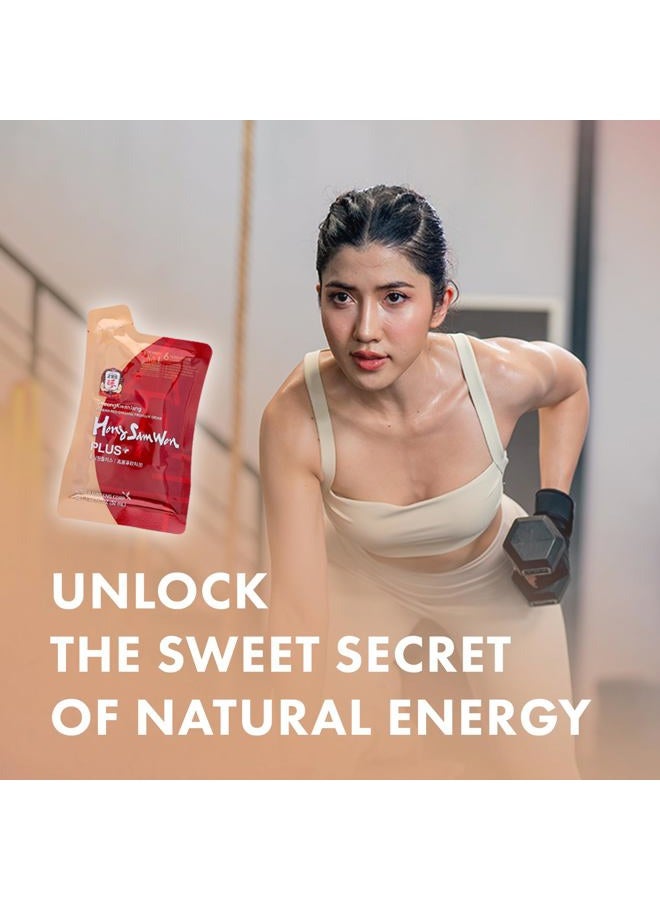 CheongKwanJang HongSamWon Plus Korean Red Ginseng Premium Drink | Energy Drink, Pre Workout, Herbal Tea | Korean Red Ginseng Extract 360mg, Reishi Mushroom, Ginger, Cinnamon, Gojiberry | Vegan Friendly | 30 Count - Image 2