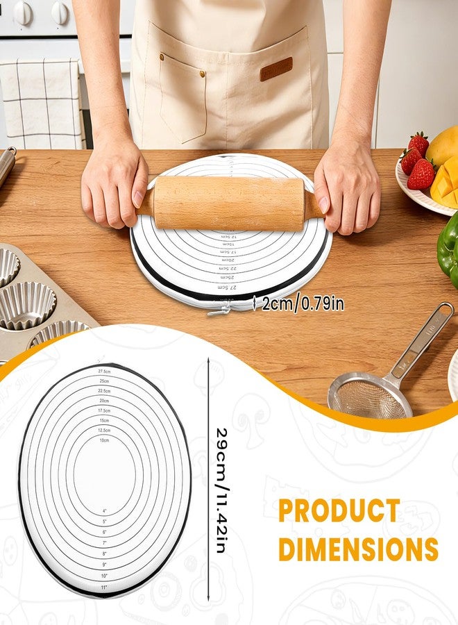 KCMOSGI 2 Pcs Dough Rolling Zipper Bags, 4"-11" Silicone Zippered Pie Crust Bags, Food Grade Silicone Dough Rolling Bag for Pie Pizza Cookies & Bread Making, Reusable & Non-Stick, Dishwasher Safe - Image 2