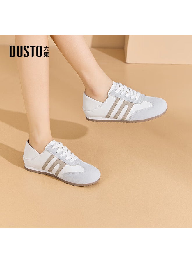 Dusto Women's Shoes, Spring New Popular Style, Sports Casual Forrest Gump Shoes, Flat Soft-soled White Sneakers