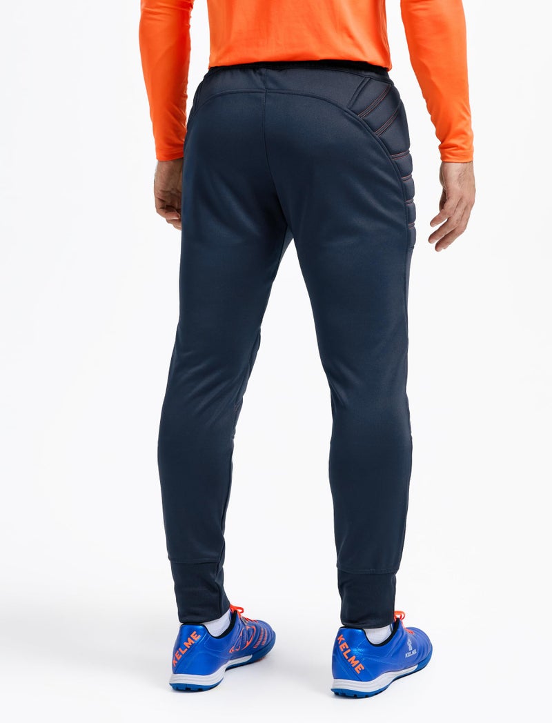 KELME Men's Goalkeeper Pants - Padded Goalie Leggings, Size X-Large, Blue/Orange - Image 2