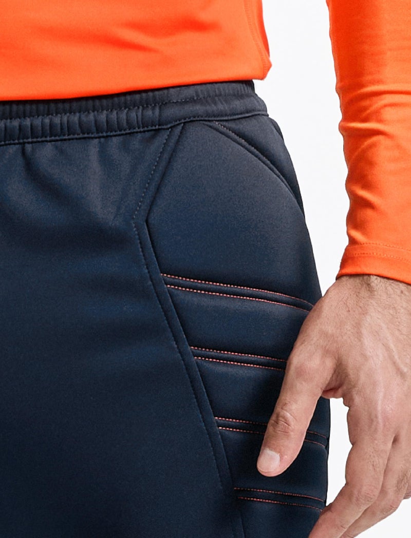 KELME Men's Goalkeeper Pants - Padded Goalie Leggings, Size X-Large, Blue/Orange - Image 4
