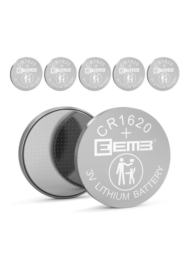 EEMB 5PCS CR1620 Li-MnO2 Non-Rechargeable Lithium Battery 3V Button Coin Cell Battery Trusted Quality 70mAh UL Certified Single Use Battery DO NOT CHARGE BATTERY - Image 1