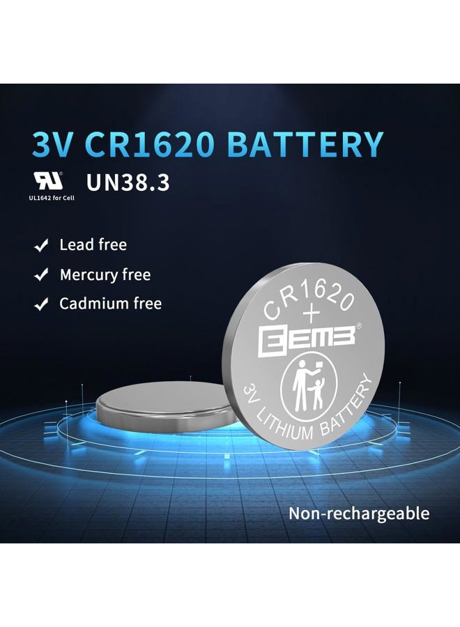 EEMB 5PCS CR1620 Li-MnO2 Non-Rechargeable Lithium Battery 3V Button Coin Cell Battery Trusted Quality 70mAh UL Certified Single Use Battery DO NOT CHARGE BATTERY - Image 5
