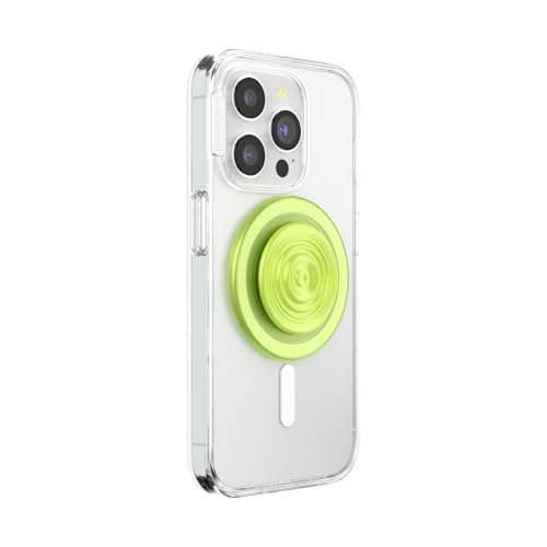 POPSOCKETS قبضة هاتف PopSockets لمغناطيس MagSafe مع حامل، حامل مغناطيسي، قمة قابلة للتبديل، تثبيت آمن لجرابات iPhone MagSafe، قبضة الهاتف والتابلت - ريبلي إيريديسنت أبسنت - Image 2